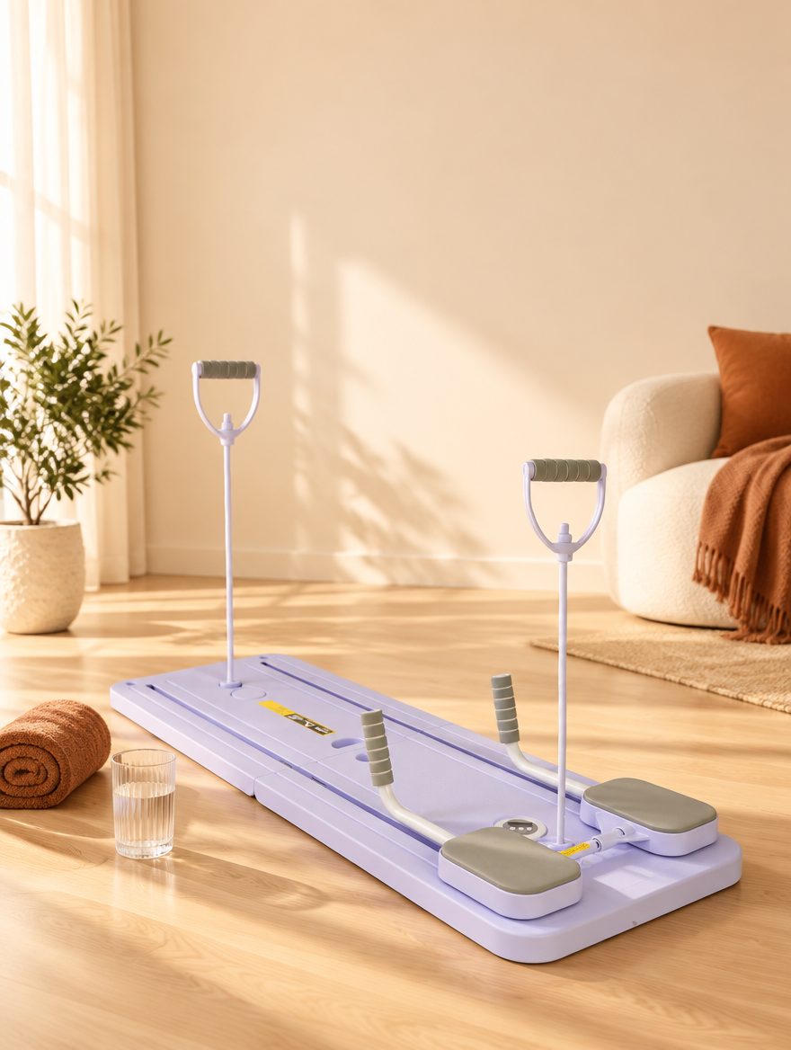 Rimbero Pilates Board im Wohnzimmer
